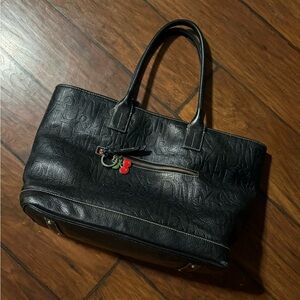 Dooney & Bourke Black Embossed Travel Bag